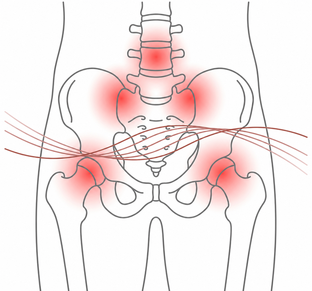 Diagram of the pain zone