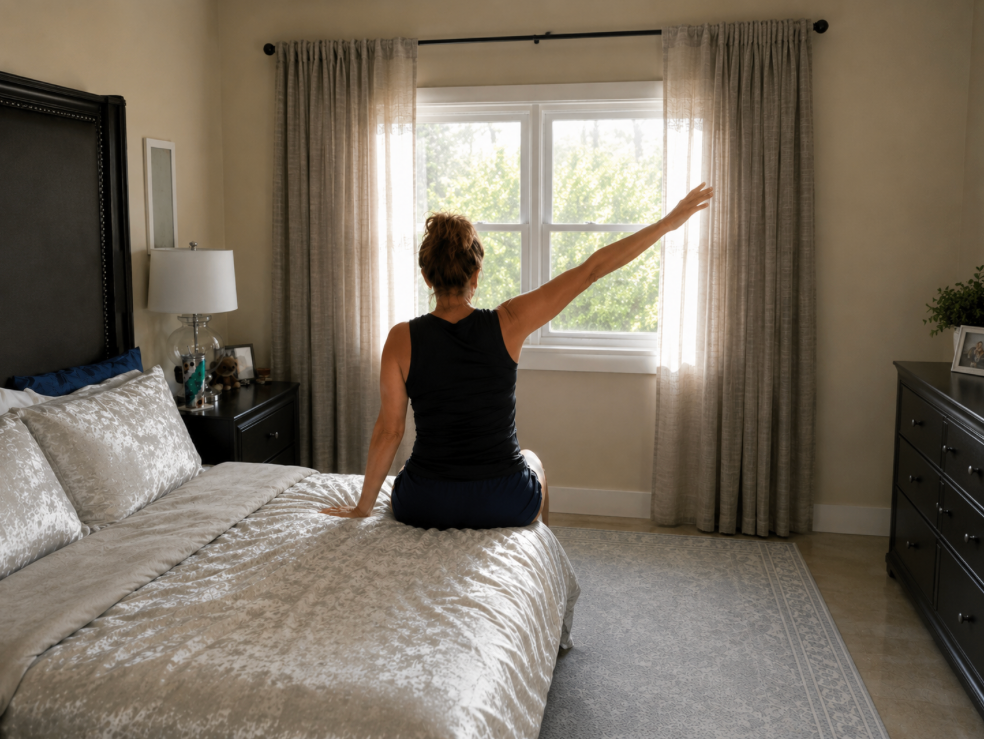 Woman sleeping peacefully and happily
